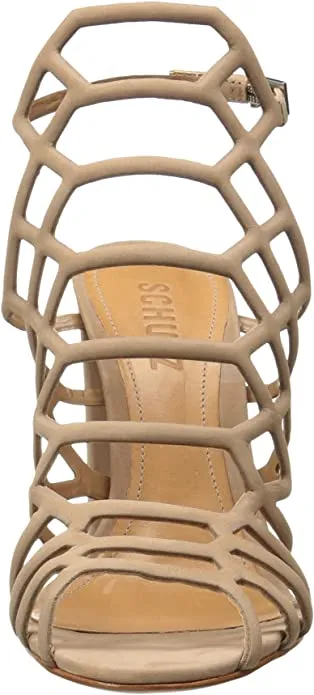 Heel Lightwood Strap Worldwide tracking Ankle Responsive Peep Schutz Jaden Toe Sandals Caged Dress Stacked