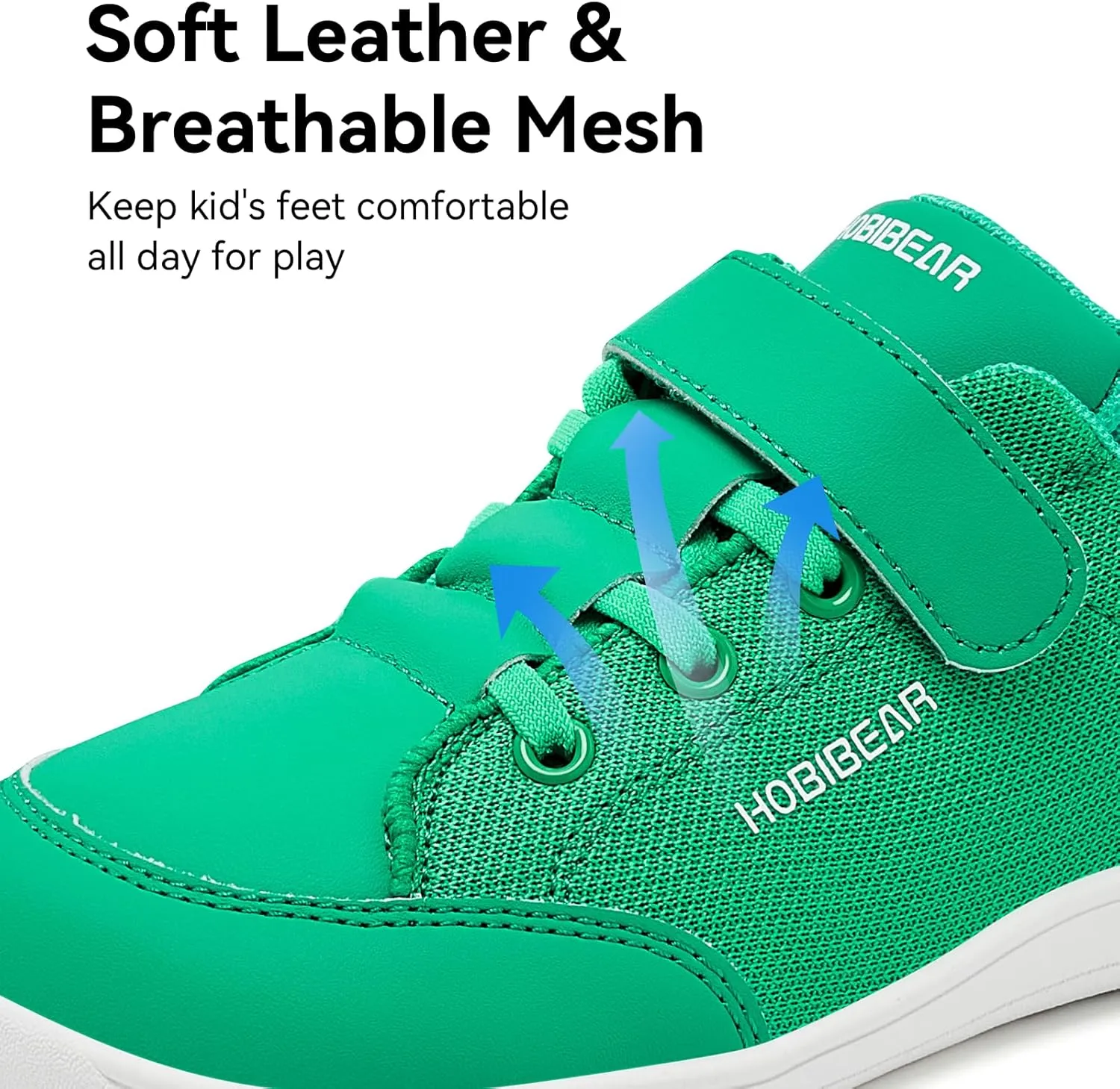 HOBIBEAR Kids Barefoot Shoes Wide Toe Box Zero Drop First Walk for Toddler Little Big Kid Boys Girls Sneaker
