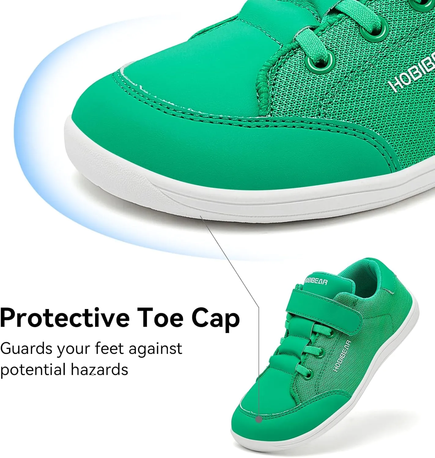 HOBIBEAR Kids Barefoot Shoes Wide Toe Box Zero Drop First Walk for Toddler Little Big Kid Boys Girls Sneaker