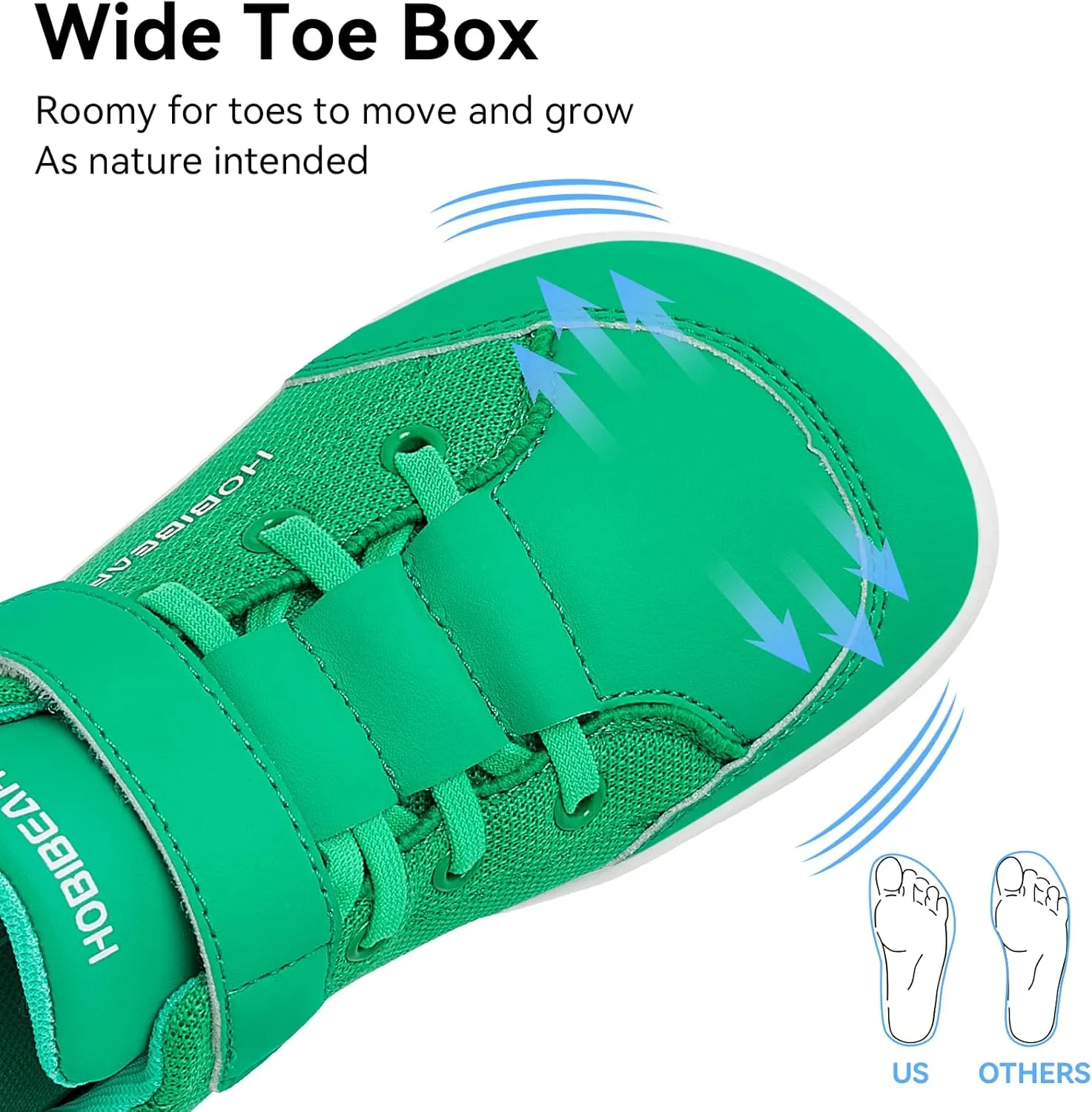 HOBIBEAR Kids Barefoot Shoes Wide Toe Box Zero Drop First Walk for Toddler Little Big Kid Boys Girls Sneaker