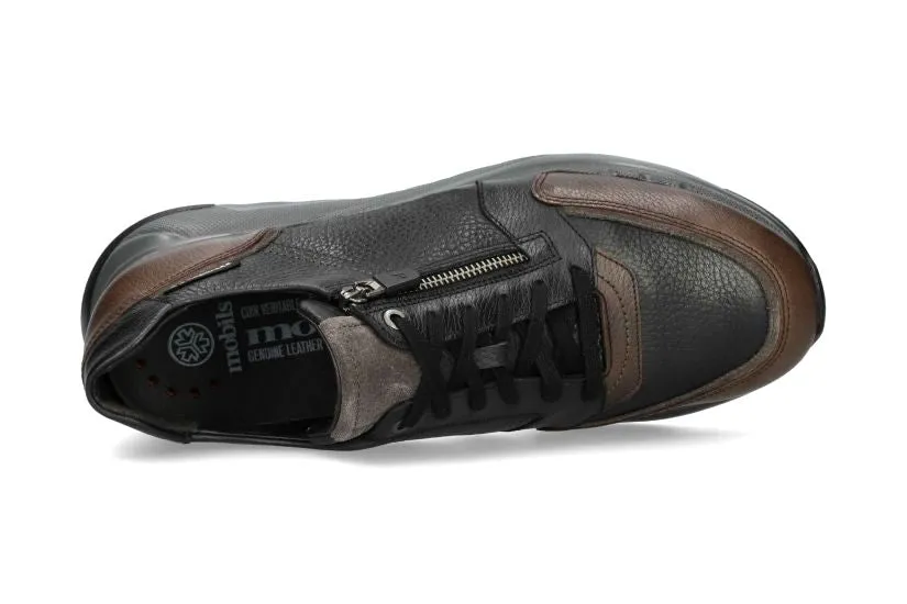 'Isaac' men's wide fit sneaker - dark brown