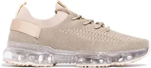 JITUUE Women's Fashion Sneakers Flying Woven Breathable Air Cushion Flat Sole Shoes Lace-up Decorative Elastic Slip-on