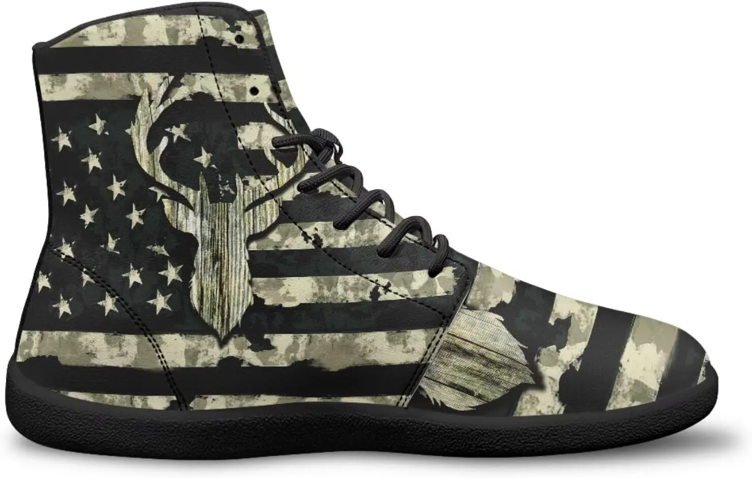 JoyLamoria Unisex High Top Shoes Laces Up Fashion Leather Skate Sneaker Mid Top Barefoot Shoes Lightweight,Marble Print