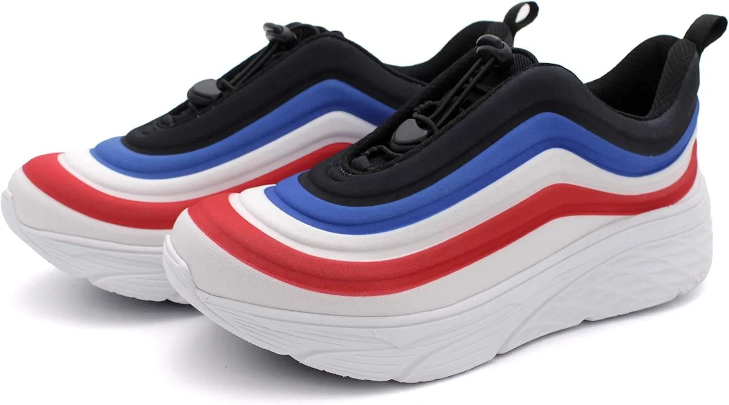Laforst Womens Slip Resistant Running Shoes Water Resistant Upper Fashion Platform Sneaker