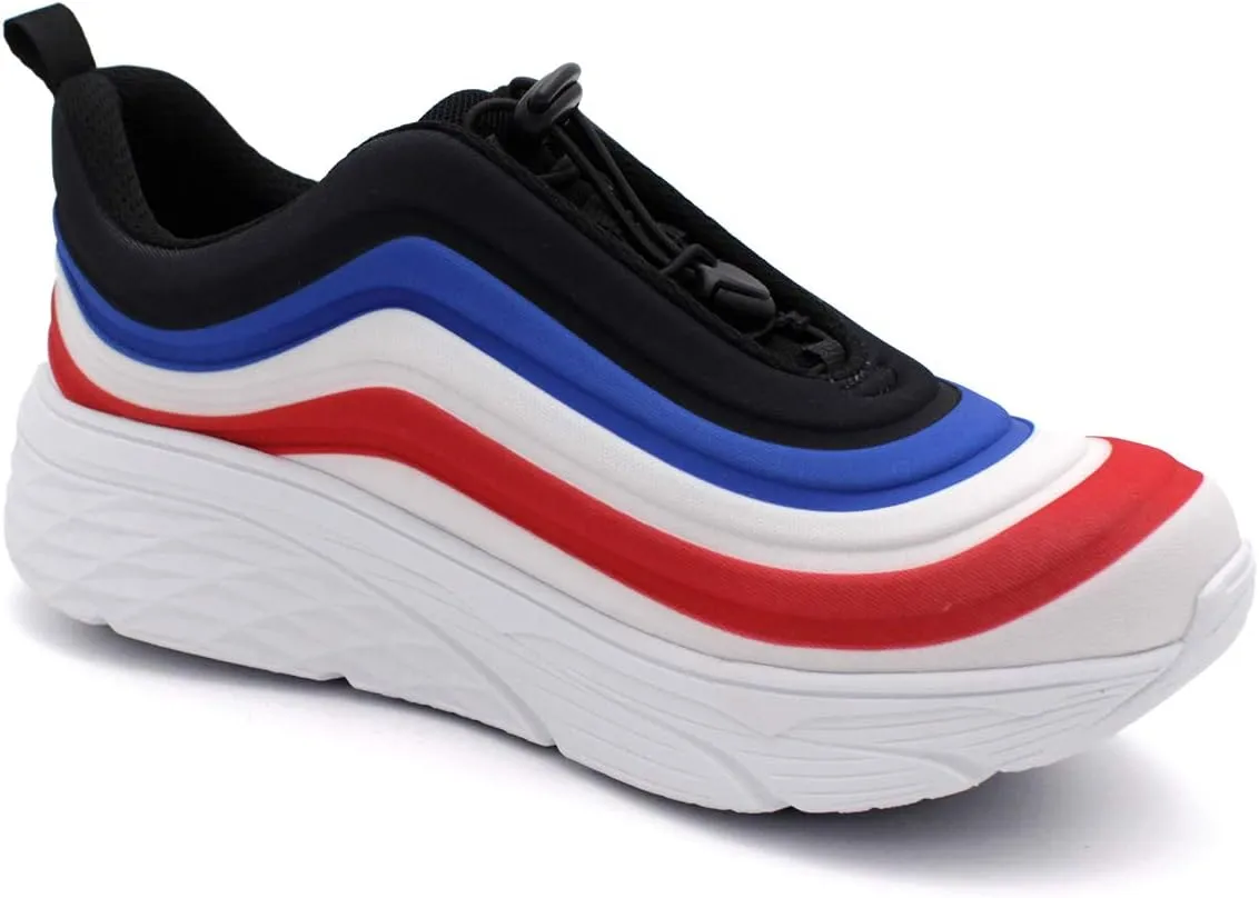 Laforst Womens Slip Resistant Running Shoes Water Resistant Upper Fashion Platform Sneaker