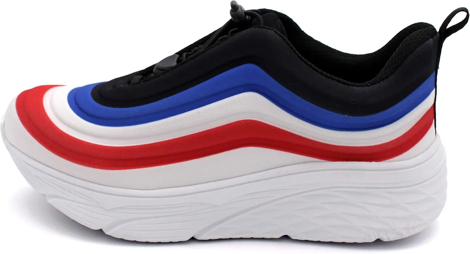 Laforst Womens Slip Resistant Running Shoes Water Resistant Upper Fashion Platform Sneaker