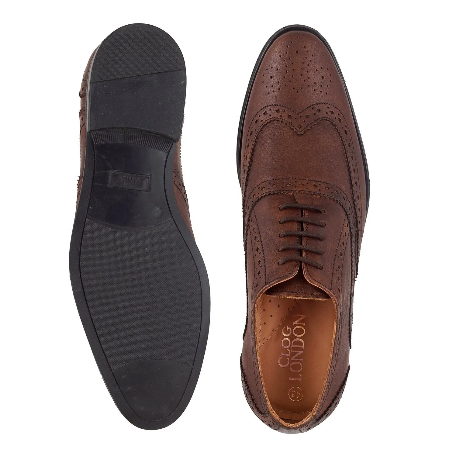 Leather Brogue Lace Up Shoes