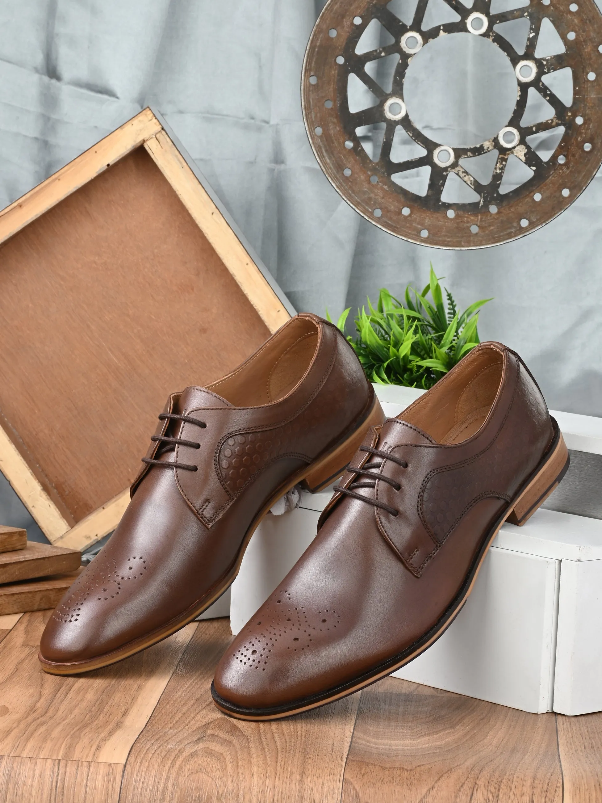 Leather Brogue Lace Up Shoes