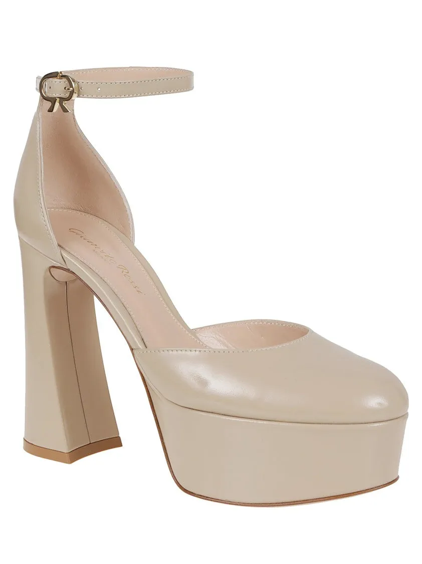 Leather Sandal With Iconic Ribbon Buckle