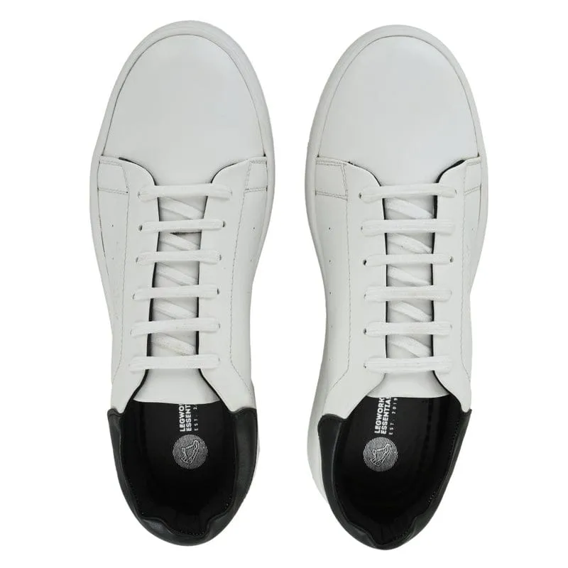 Legwork Casual 2.0 Triple White & Black Vegan Leather Shoes