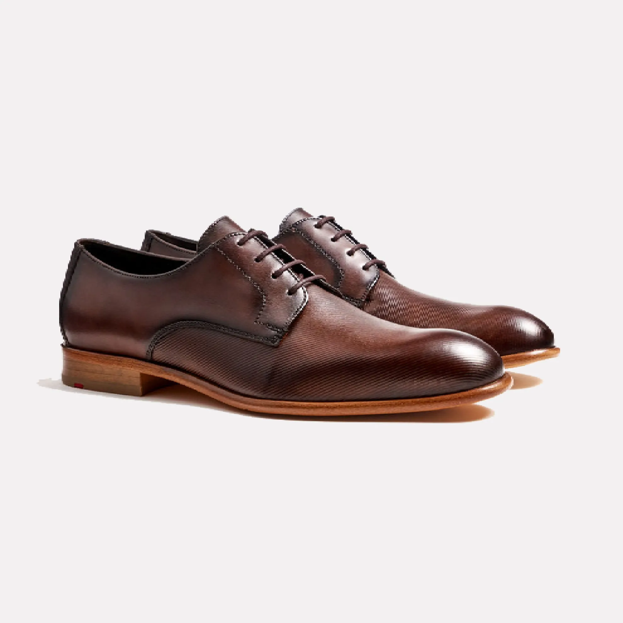 LLOYD SAIGON Lace-Up Leather Derby / Cigar/Brandy