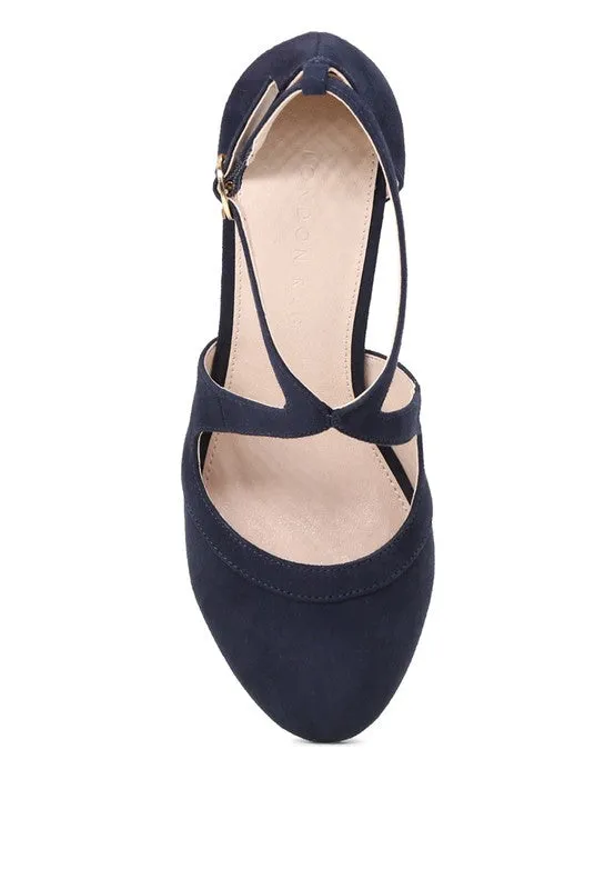 LONDON RAG Close Toe Cross Strap Heel Sandals