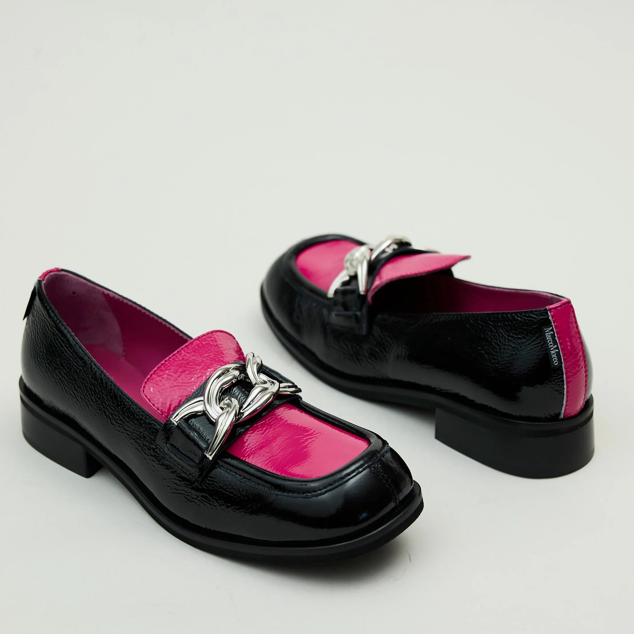 Marco Moreo Black Patent Leather Loafers