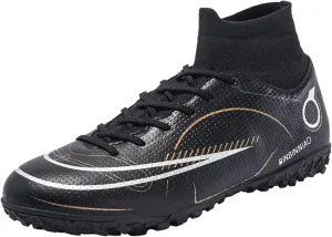 MDPCX Athletic Sports Football Shoes Men's Outdoor Football Shoes Track and Field Lawn World Team Running Sports Shoes Lightweight Breathable Non-Slip Shock-Absorbing Long Spikes Short Spikes