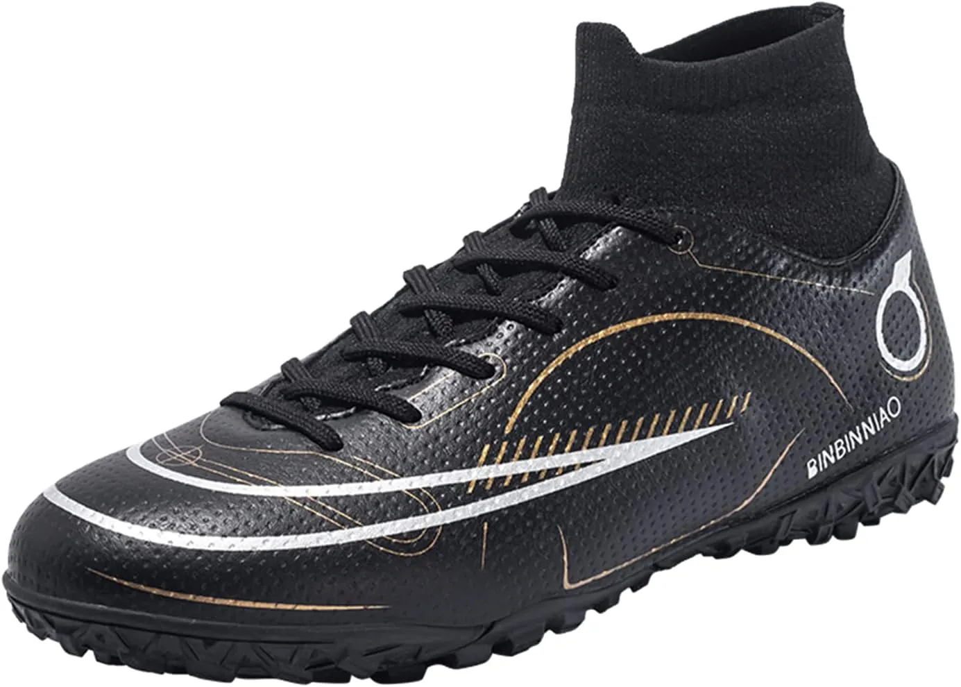 MDPCX Athletic Sports Football Shoes Men's Outdoor Football Shoes Track and Field Lawn World Team Running Sports Shoes Lightweight Breathable Non-Slip Shock-Absorbing Long Spikes Short Spikes