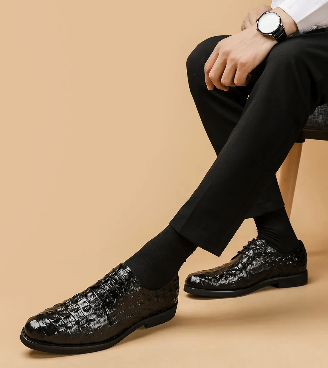 Men's Lace-up Leather Derby Comfort Shoes