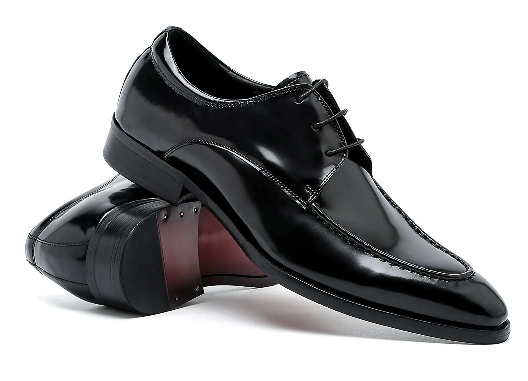 Men's Leather Patent Derby Formal Shoes