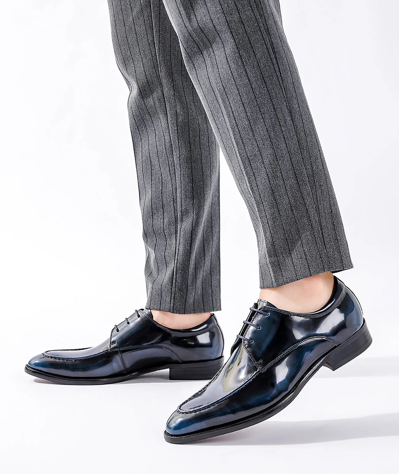 Men's Leather Patent Derby Formal Shoes