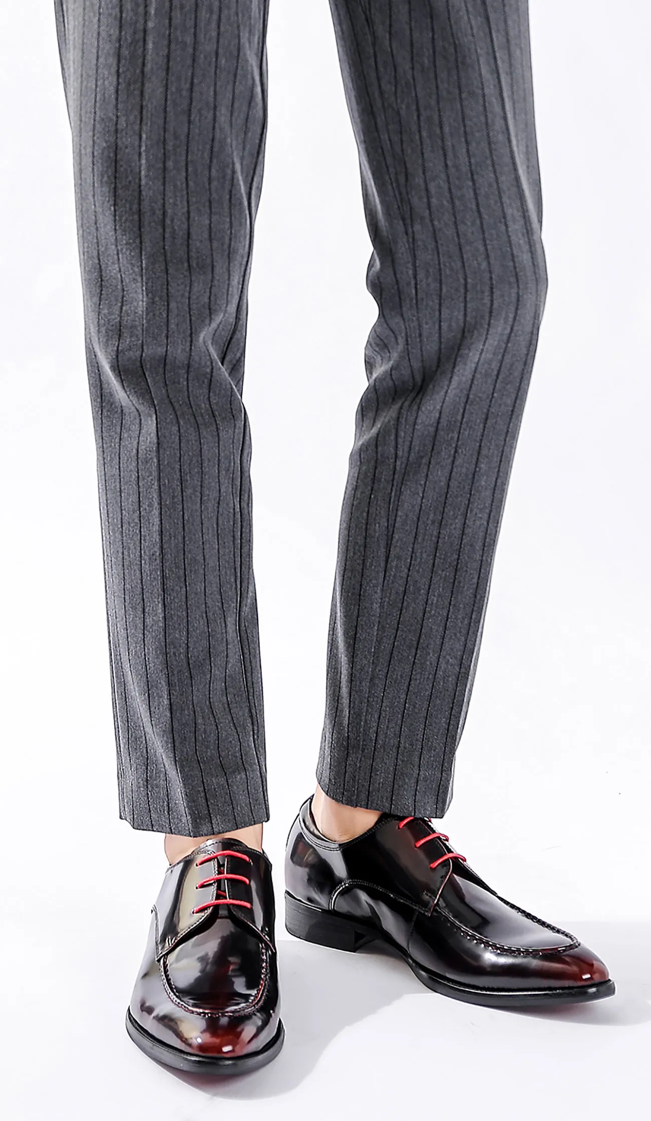 Men's Leather Patent Derby Formal Shoes