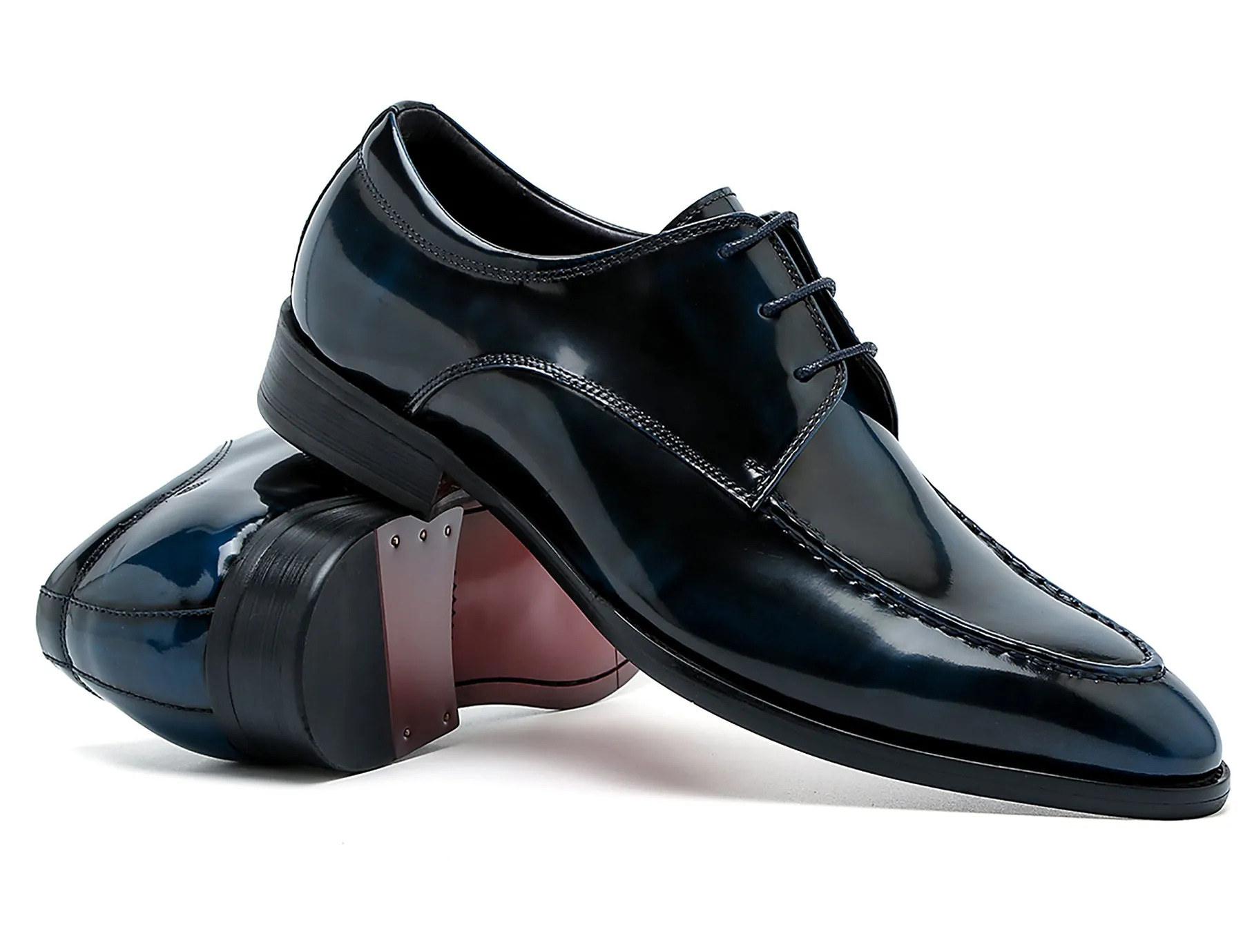 Men's Leather Patent Derby Formal Shoes