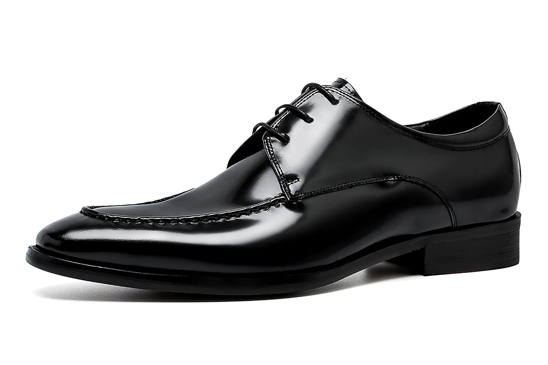 Men's Leather Patent Derby Formal Shoes