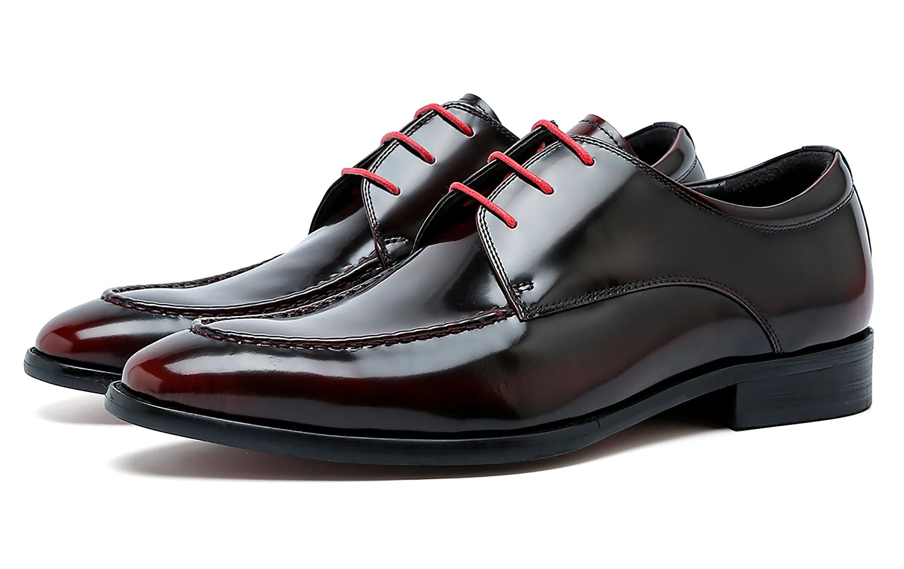 Men's Leather Patent Derby Formal Shoes