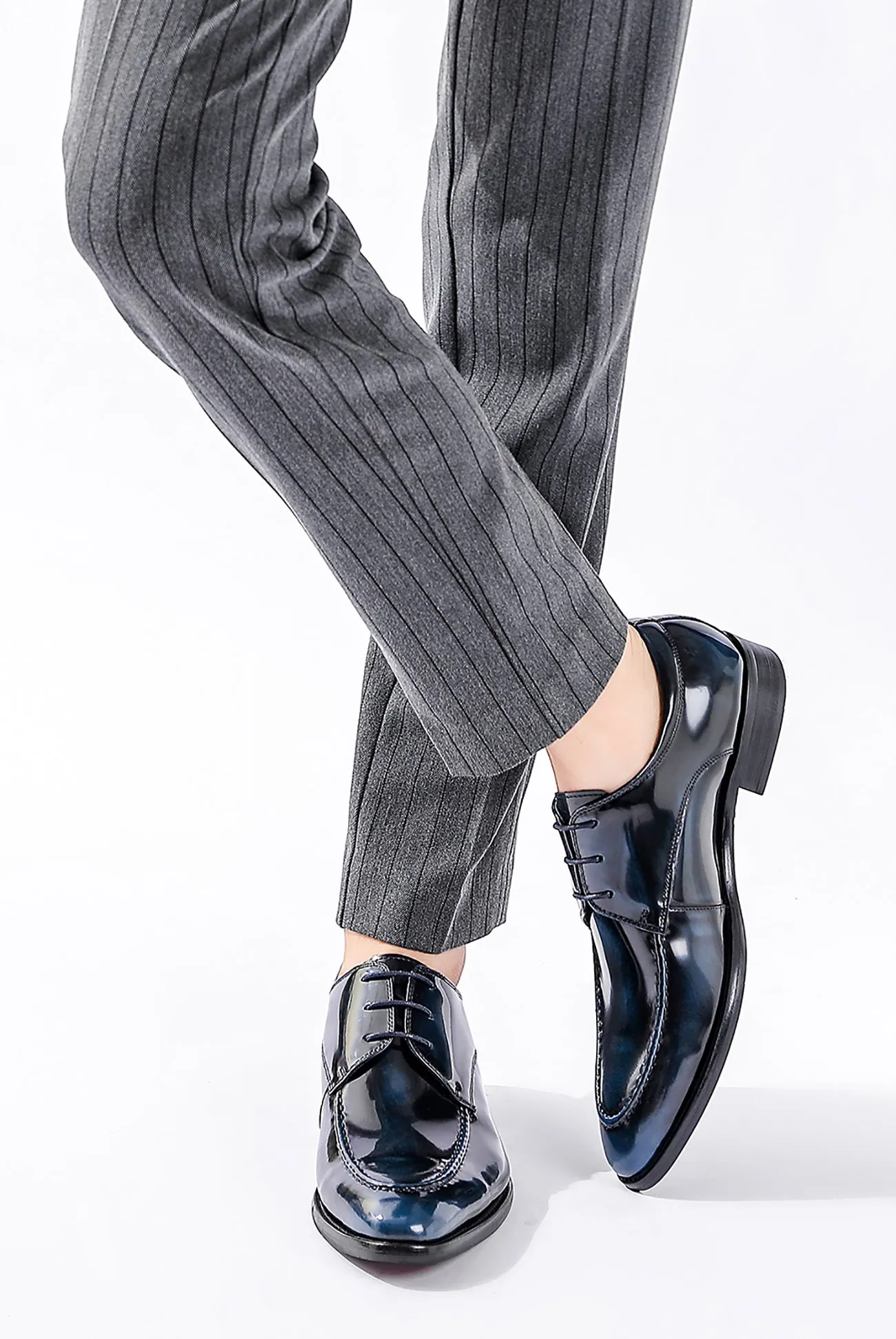 Men's Leather Patent Derby Formal Shoes