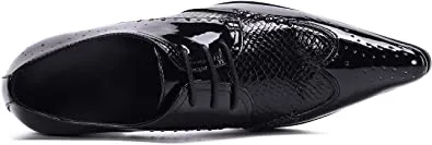 Men's Wingtip Brogue Derby High Heel