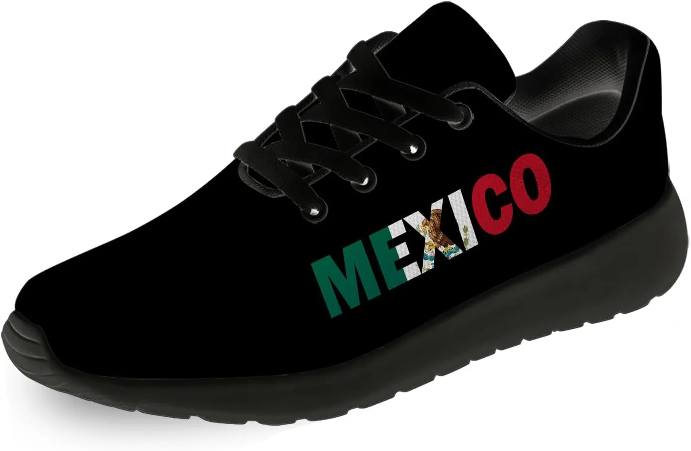 Mexican Flag Shoes Lightweight Comfortable Running Tennis Walking Fashion Sneakers for Men Women