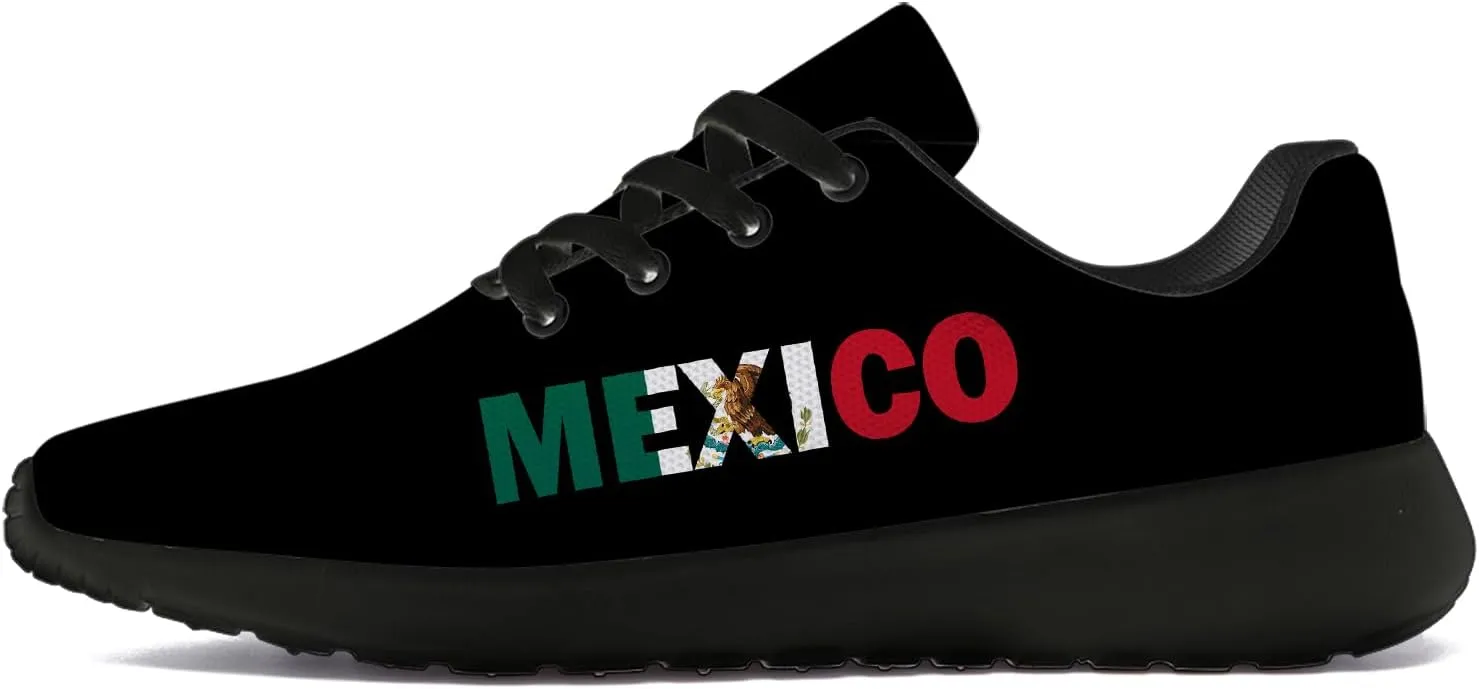 Mexican Flag Shoes Lightweight Comfortable Running Tennis Walking Fashion Sneakers for Men Women