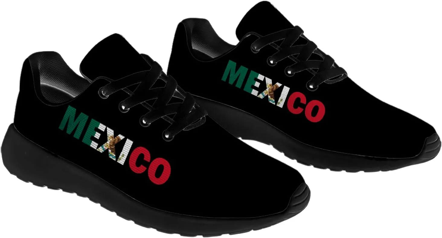 Mexican Flag Shoes Lightweight Comfortable Running Tennis Walking Fashion Sneakers for Men Women