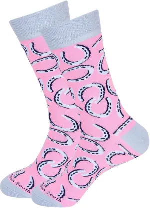 Mint Julep Socks - Derby Gifts For Men - Kentucky Horse Racing - Unique Novelty Fashion Dress Sock -
