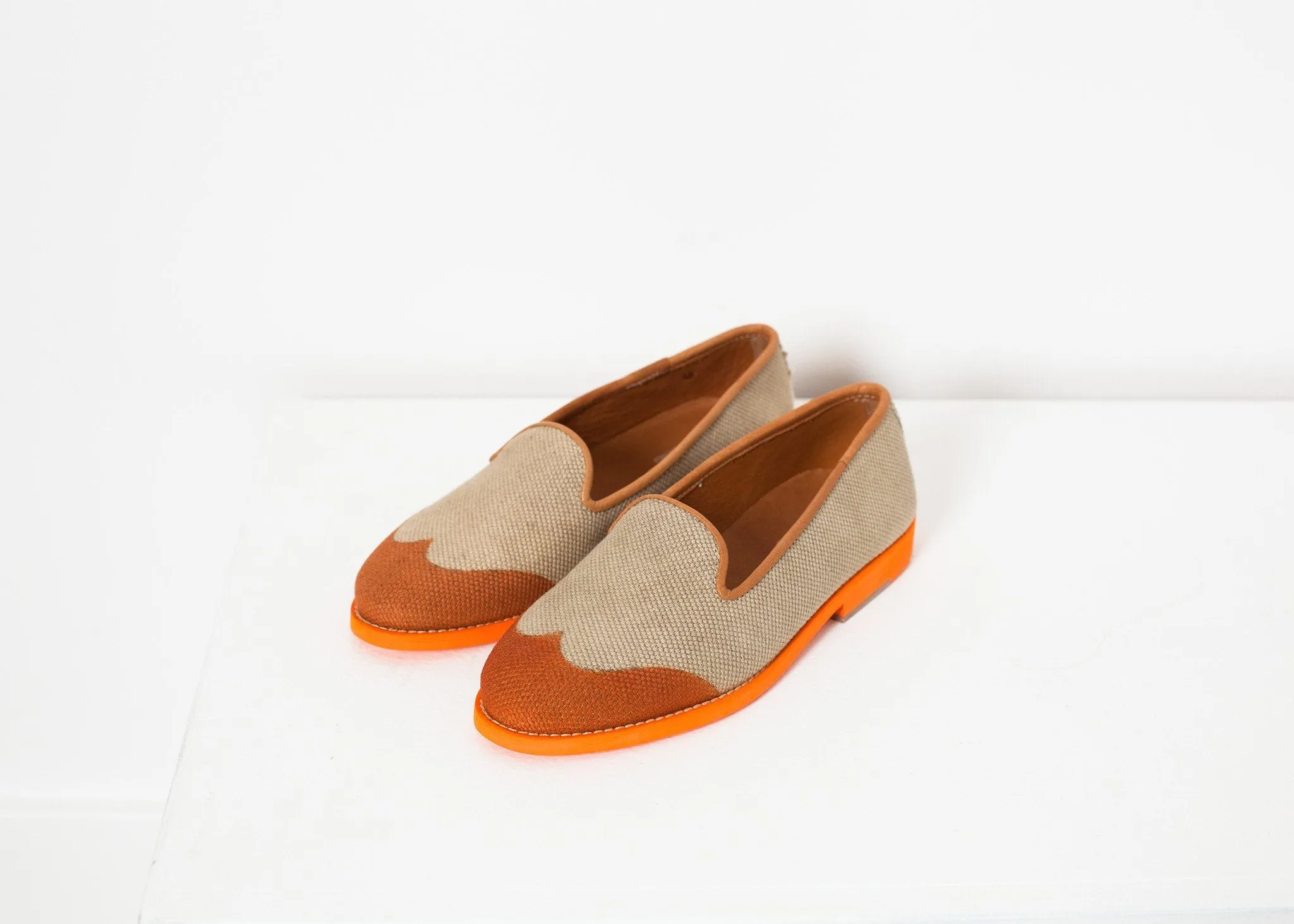 Most-ordered Worldwide tracking Wingtip Orange Loafer in