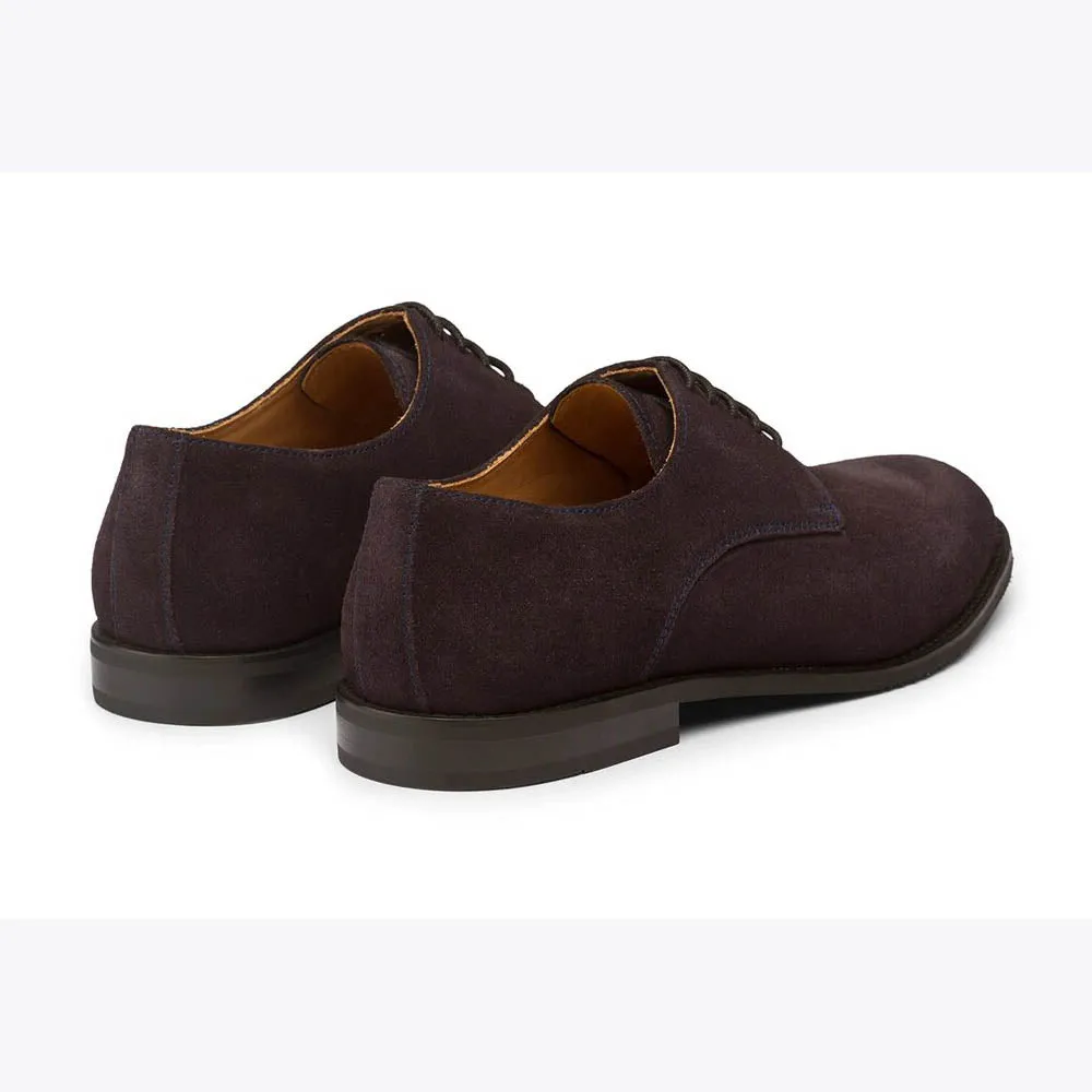 Navy Blue Classic Suede Derby