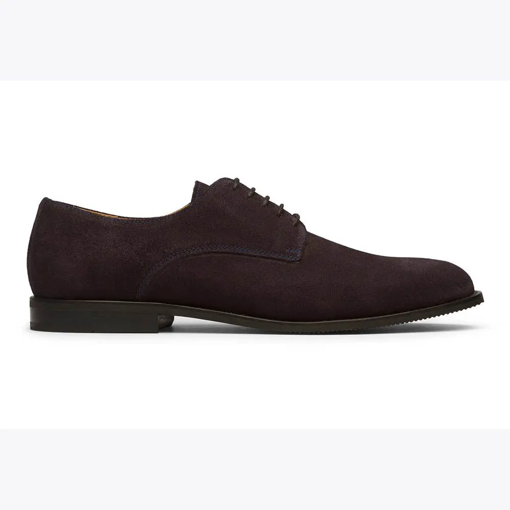 Navy Blue Classic Suede Derby