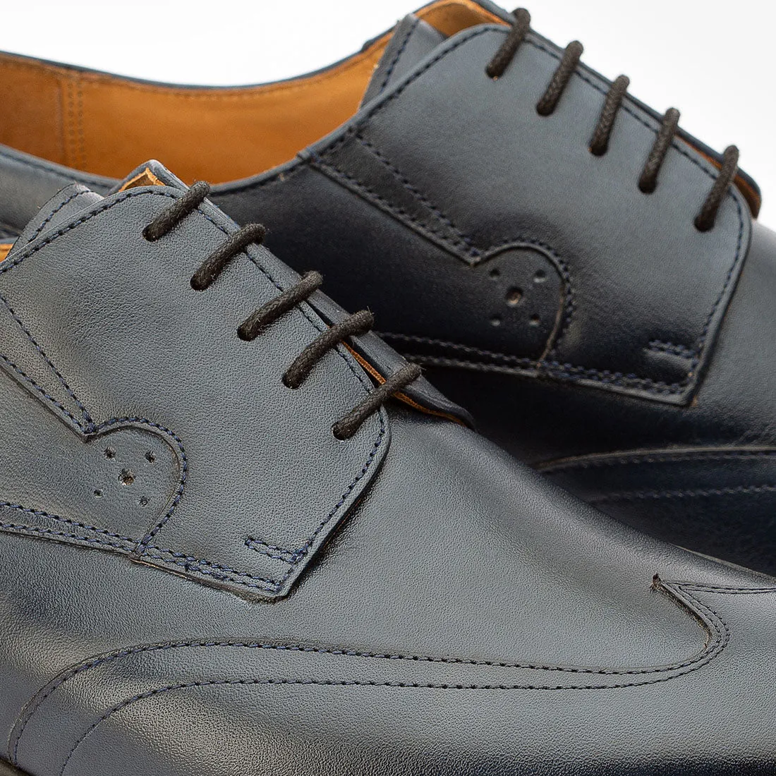 Navy Blue Multi Wingtip Derby