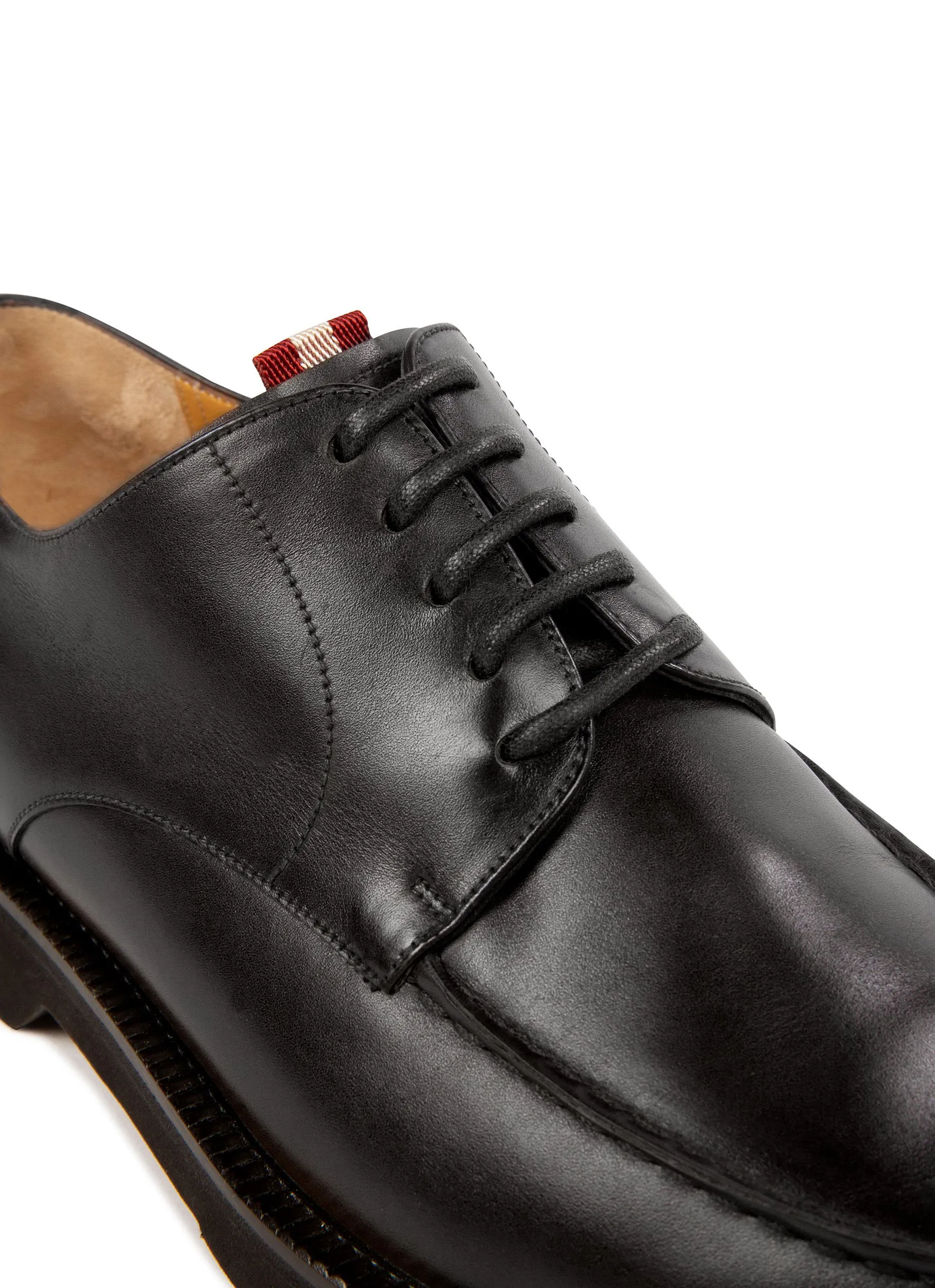 Norber Leather Derbies In Black