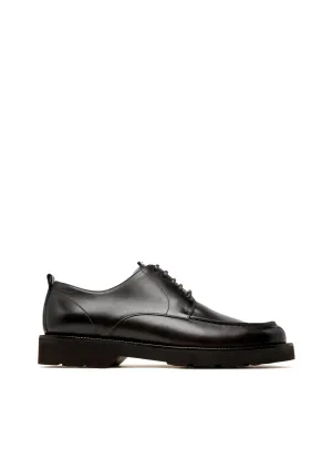 Norber Leather Derbies In Black