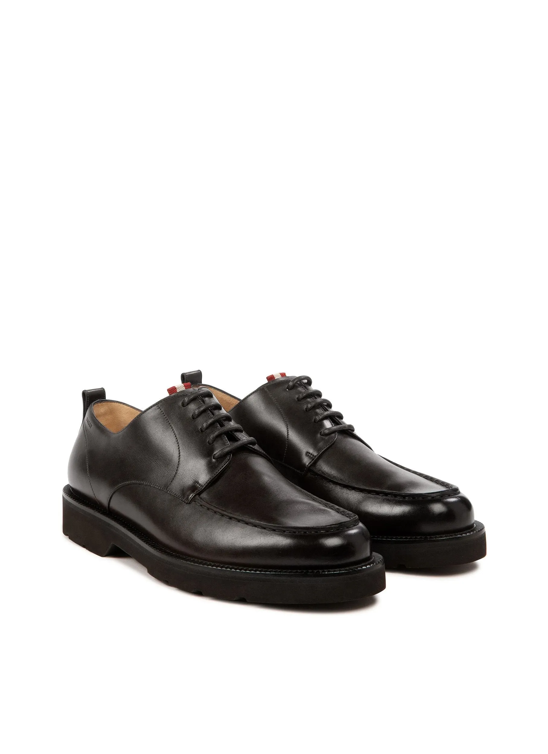Norber Leather Derbies In Black