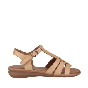 PAISLEY LEATHER SANDAL || LATTE