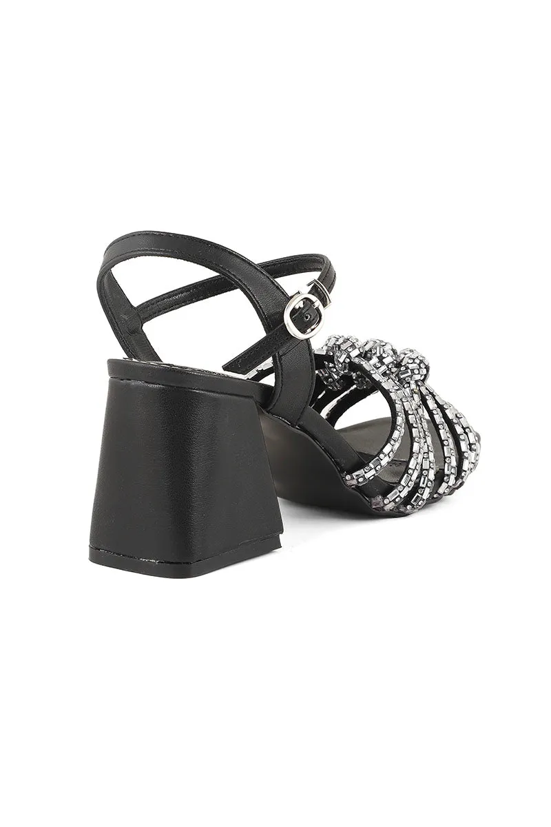 Party Wear Sandal I23675-Black