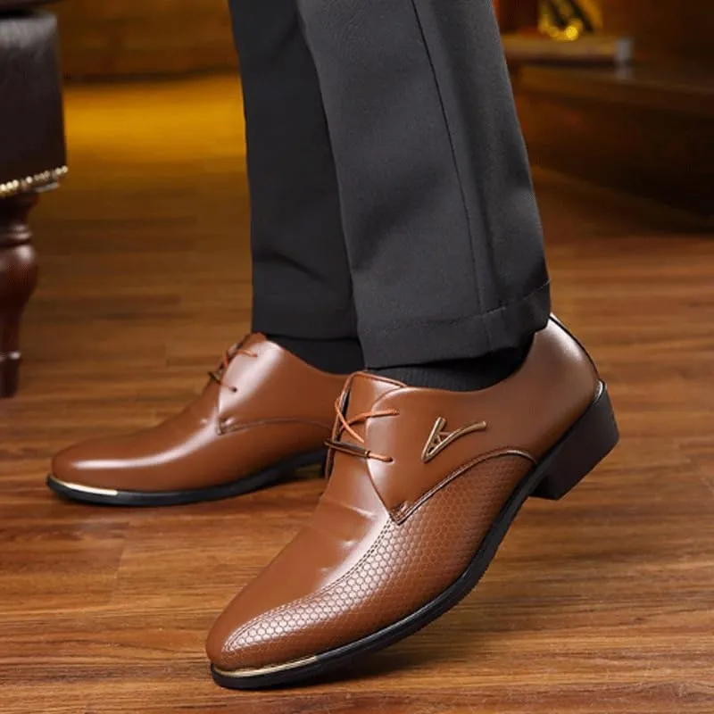 Plus Size Mens Patent Leather Lace-Up Platform Dress Oxfords Shoes Classic Lace-up Formal Tuxedo Derby Shoes Mens Dress Shoes for Weddings, Parties, Work, Church, Pro