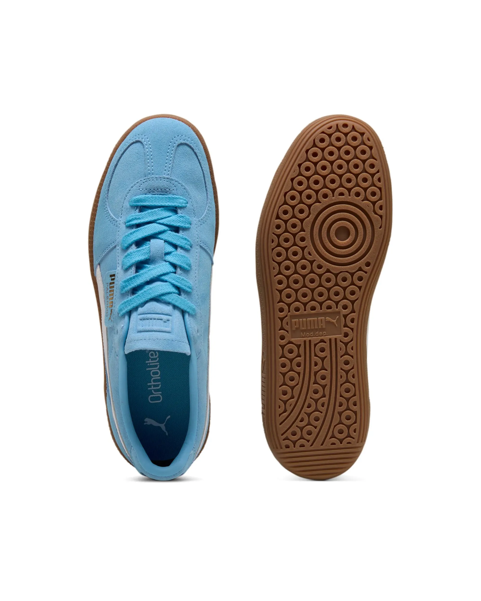 Puma sneaker palermo team ljusblå/vit