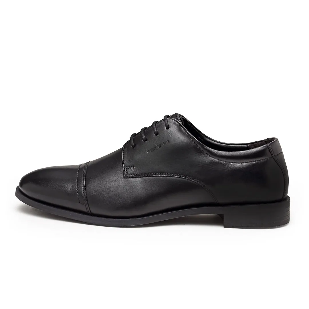 RedTape Men Black Derby Shoes