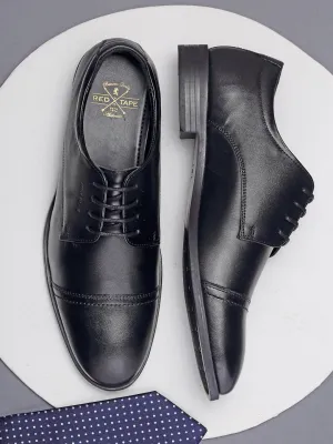 RedTape Men Black Derby Shoes