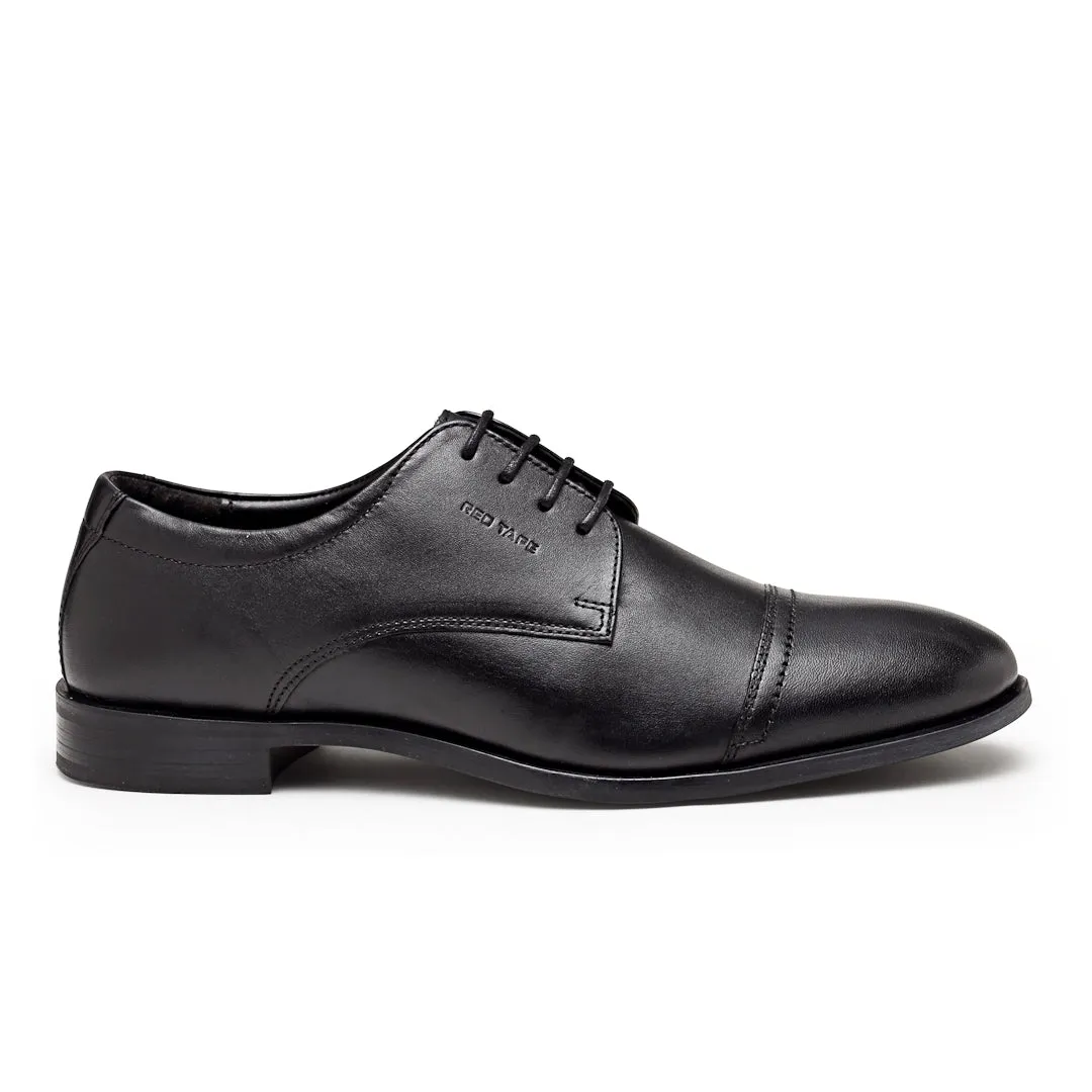 RedTape Men Black Derby Shoes