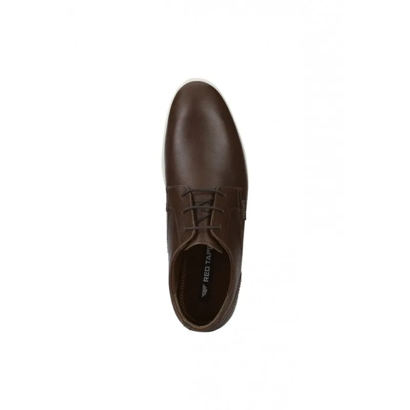 RedTape Men Tan Derby Shoes