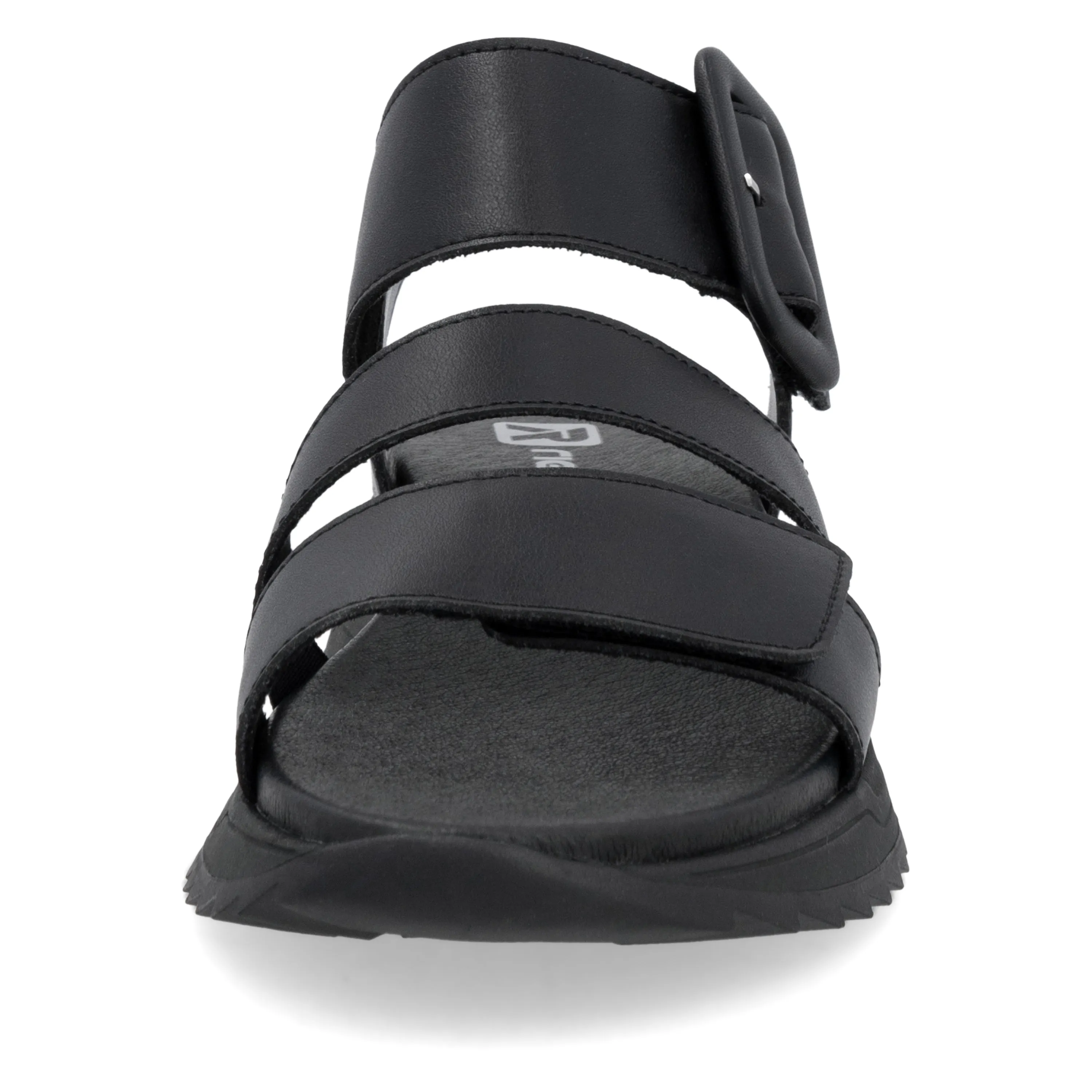 Rieker W295000 Womens Black Chunky Buckle Sandal