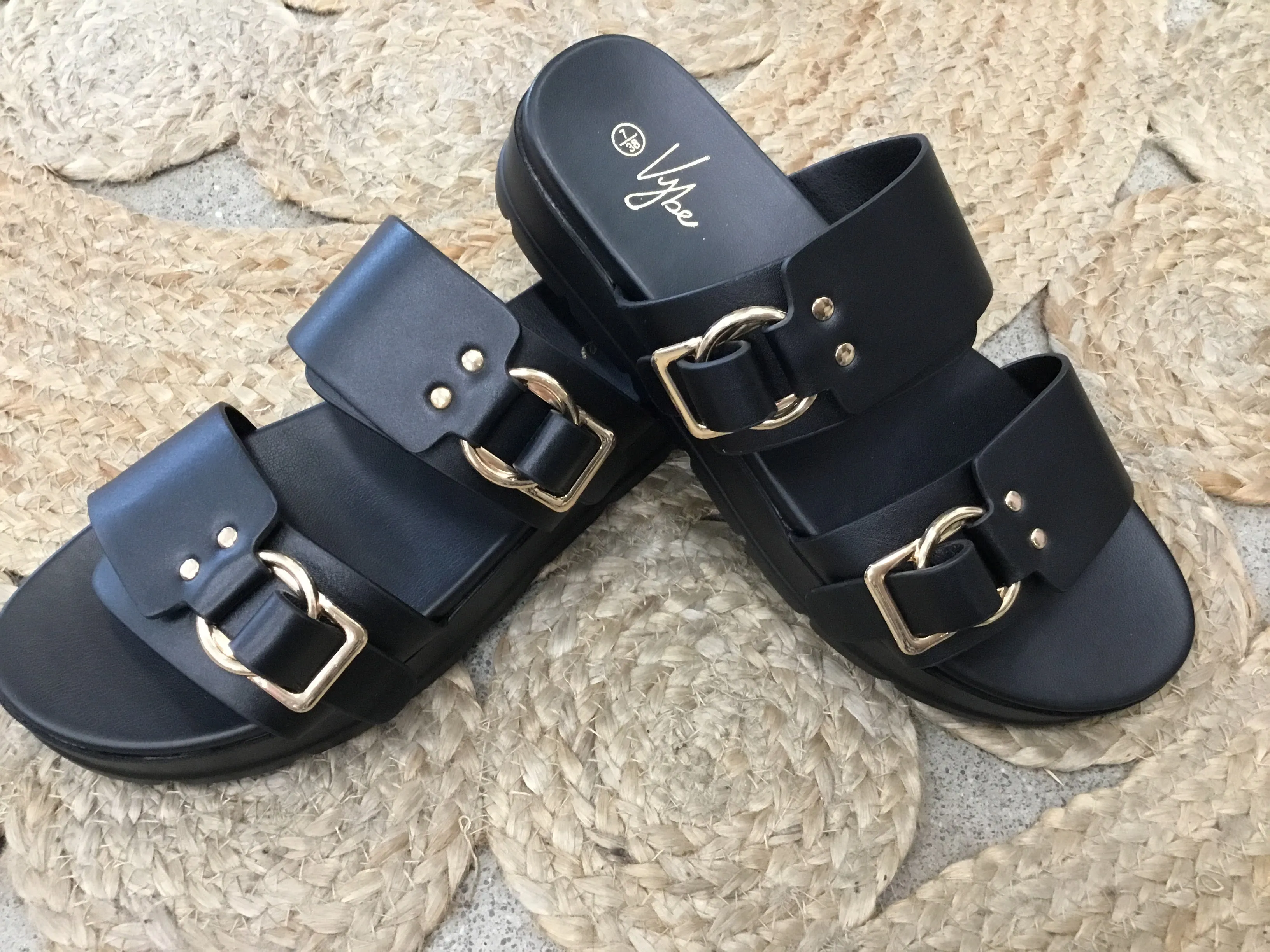 Sandal Gold Buckle Shoe
