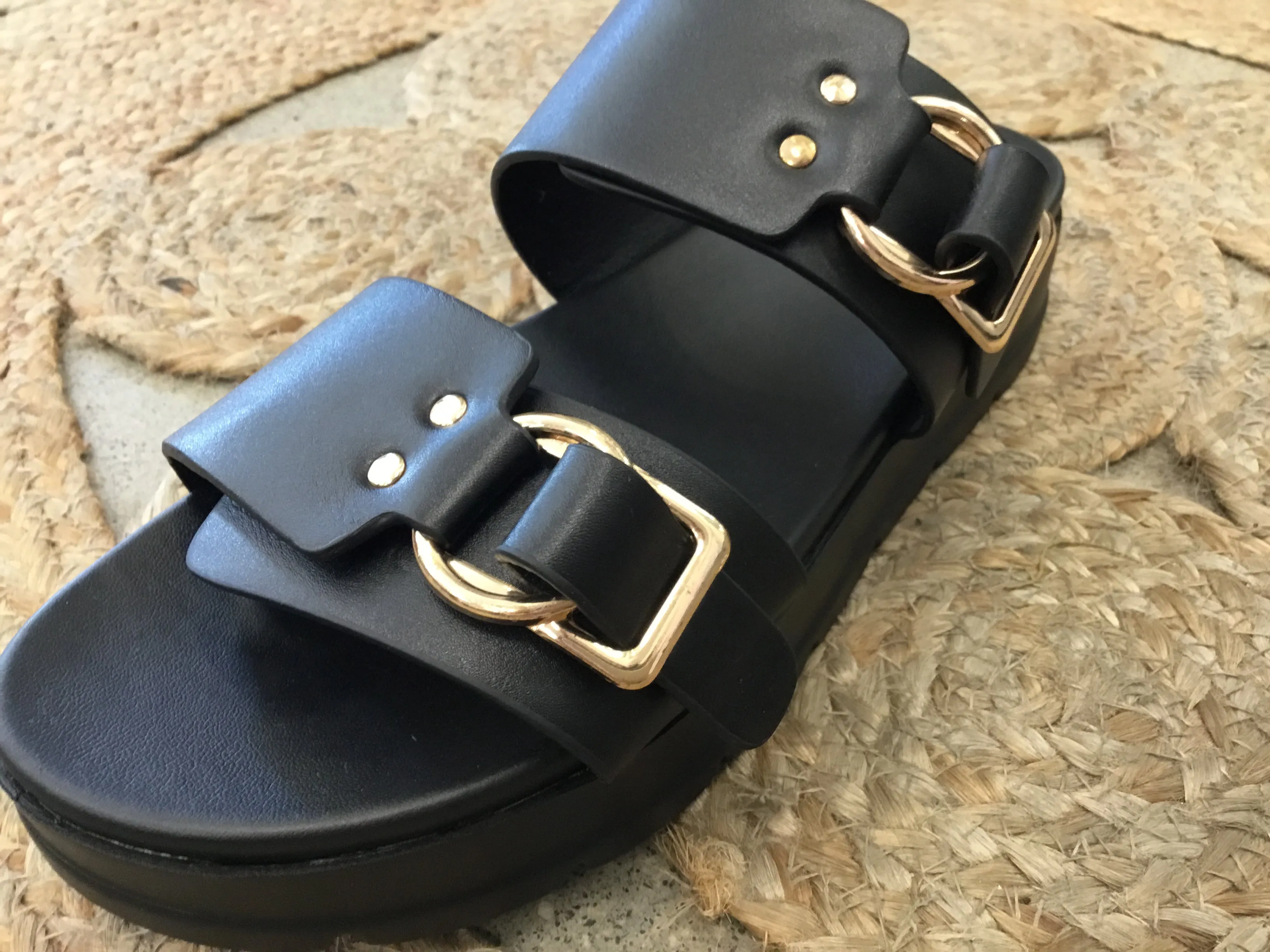 Sandal Gold Buckle Shoe